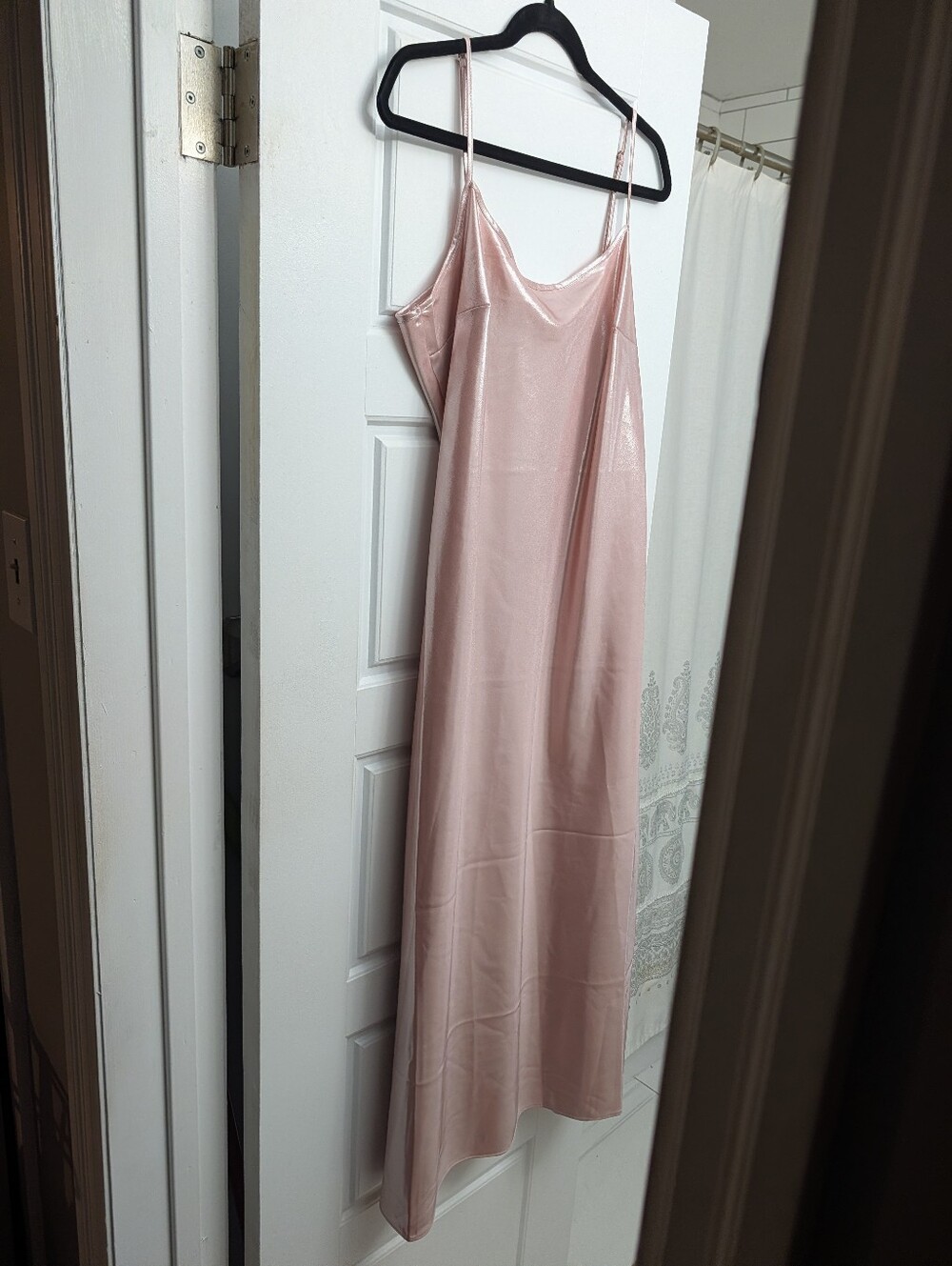 Old Navy Metallic Blush Pink Slip Dress